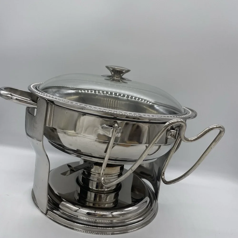 Rare Williams Sonoma Chafing Dish Grande Cuisine 4-6 Qt 18/10 Stainless Steel
